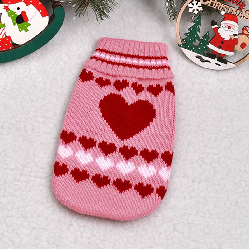 Cute Pet Dog Sweater for Small Dogs Winter Warm Puppy Cat Clothes Dachshund Pullover Mascotas Costume Clothing Roupa Cachorro