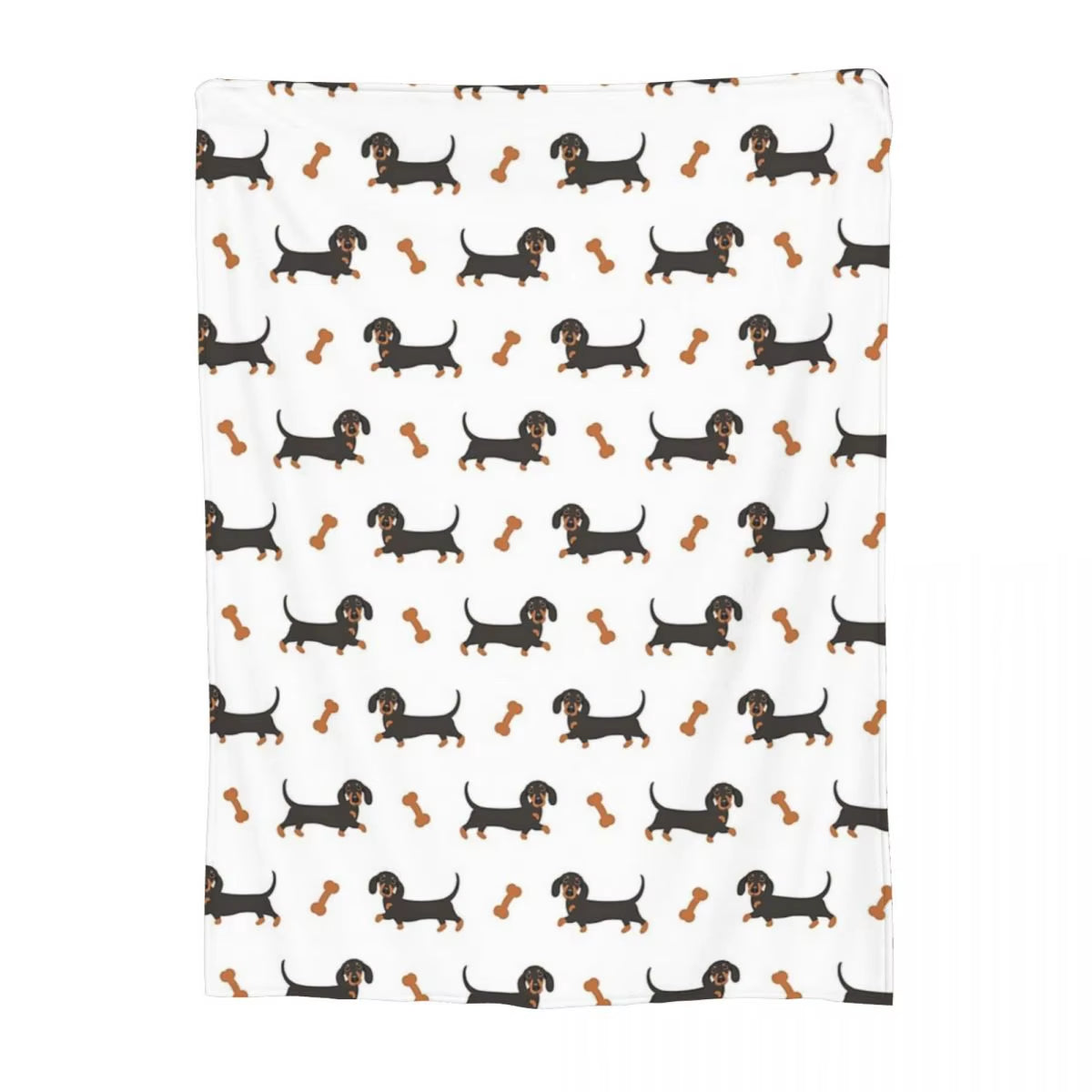 Black and Tan Dachshund Sausage Dog Blanket Soft Warm Flannel Throw Blanket Bedding for Bed Living Room Picnic Travel Home Couch