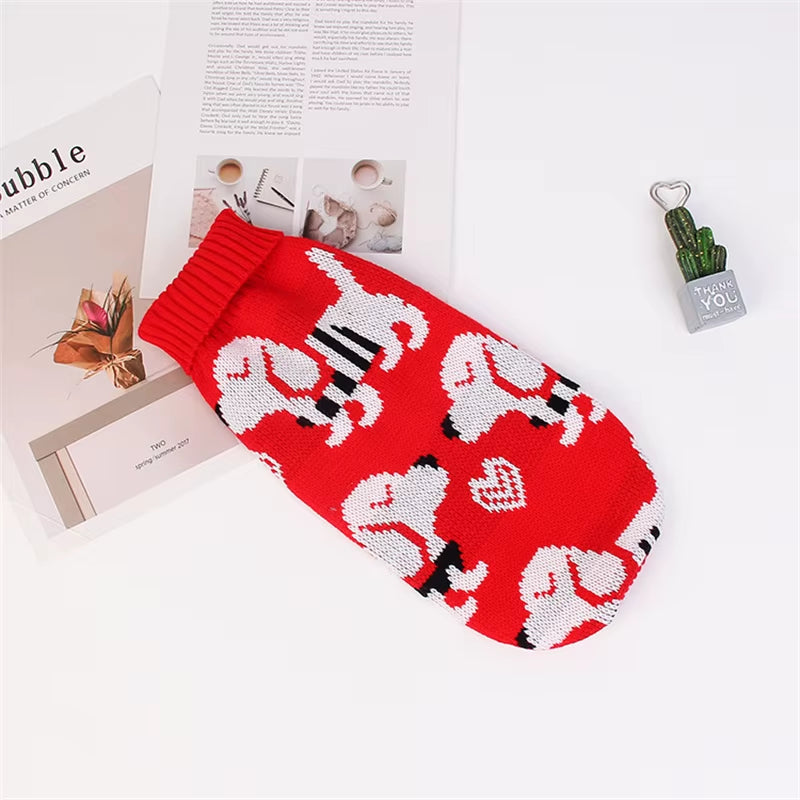 Cute Pet Dog Sweater for Small Dogs Winter Warm Puppy Cat Clothes Dachshund Pullover Mascotas Costume Clothing Roupa Cachorro