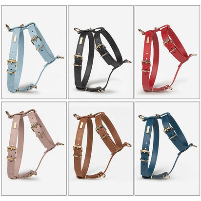No Pull Heavy Duty Vest Leather Dog Harness