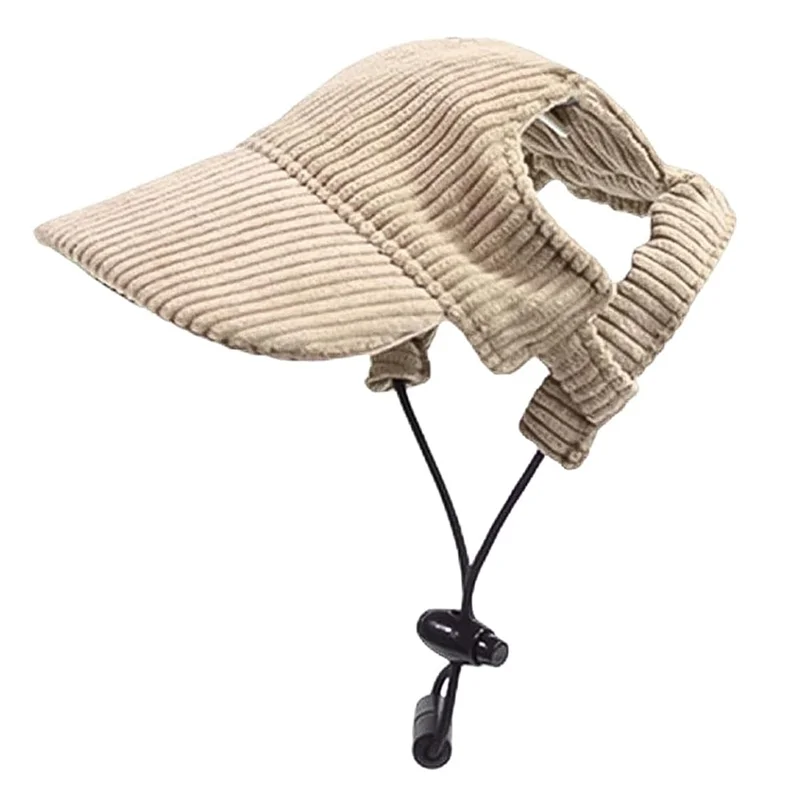 Classy-Sun Protection Hat Adjustable Pet Cat Dog Sun Visor with Ear Holes for Puppies Medium and Large Dogs