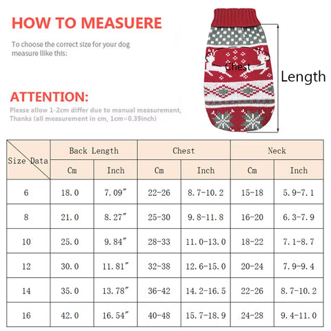 Cute Pet Dog Sweater for Small Dogs Winter Warm Puppy Cat Clothes Dachshund Pullover Mascotas Costume Clothing Roupa Cachorro
